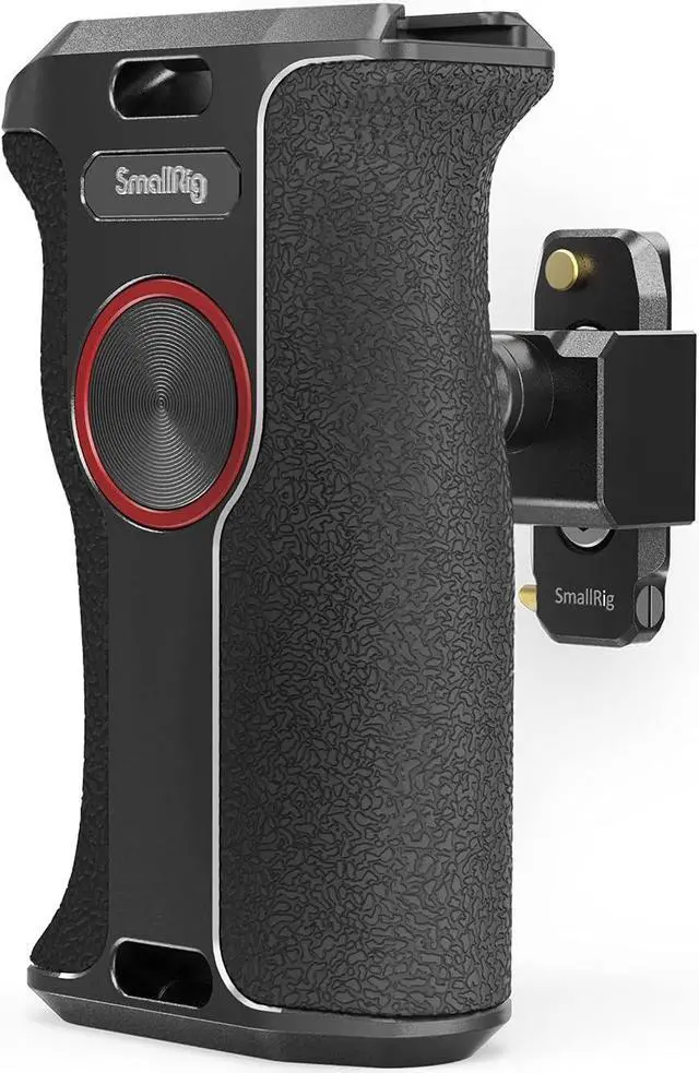 Main image of Push-Button Rotating NATO Handle, Quick Release Handgrip for DLSR Camera Cage Kit, w/Built-in NATO Rail, Left Side - 3260