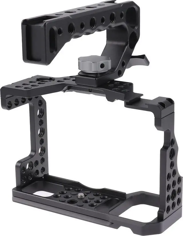 Main image of Cage with Top Handle,Hersmay A9 Camera Cage for  A7III / A7RIII /A9 /A7II Mirrorless Camera,Vlogging Video Shooting Filmmaking Rig Stabilizer with 1/4" Mounting and 3/8" Arri Locating