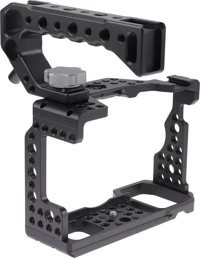 Alt view image 2 of 7 - Cage with Top Handle,Hersmay A9 Camera Cage for  A7III / A7RIII /A9 /A7II Mirrorless Camera,Vlogging Video Shooting Filmmaking Rig Stabilizer with 1/4" Mounting and 3/8" Arri Locating