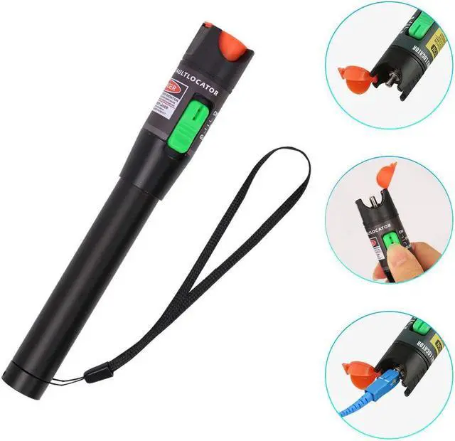 Alt view image 6 of 7 - 2Pack 50mW Visual Fault Locator Kit - 50KM Range, 2.5mm Universal Connector Compatible with FC/SC/ST/LC Interface, VFL Red Light Pen for Network Cable Testing, Fiber Optic Source Tester Tool