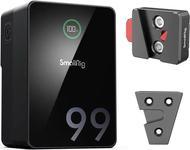 Main image of V Mount Battery VB99 Pro, 99Wh / 6800mAh Mini V-Mount Battery with PD 100W USB-C Fast Charging, with Mini V Mount Battery Plate Kit, Quick Release Set with 1/4"-20 Threaded Holes - 4951