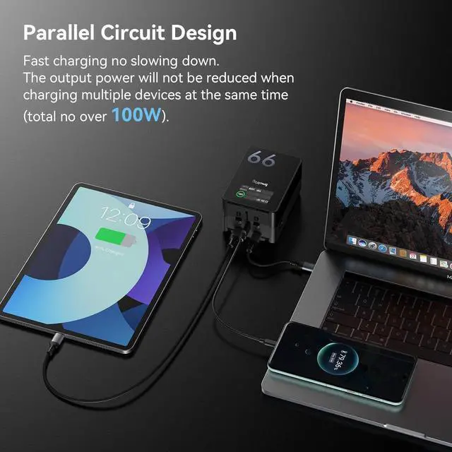 Alt view image 5 of 7 - V Mount Battery VB99 Pro, 99Wh / 6800mAh Mini V-Mount Battery with PD 100W USB-C Fast Charging, with Mini V Mount Battery Plate Kit, Quick Release Set with 1/4"-20 Threaded Holes - 4951