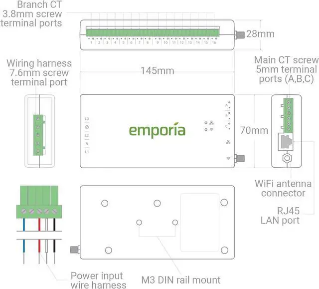 Alt view image 7 of 7 - Gen 3 Smart Home Energy Monitor | Home Energy Automation and Control | Real Time Electricity Monitor/Meter | Solar/Net Metering