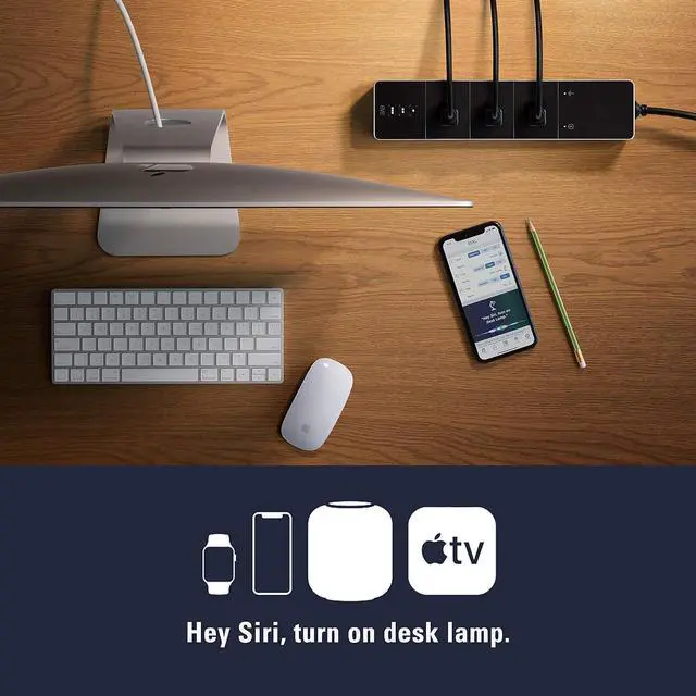 Alt view image 4 of 7 - Eve Energy Strip - Smart Triple Outlet & Power Meter for Apple Home, Built-in Schedules & Switches, Surge Protection, overcurrent Protection, overvoltage Protection, Energy metering