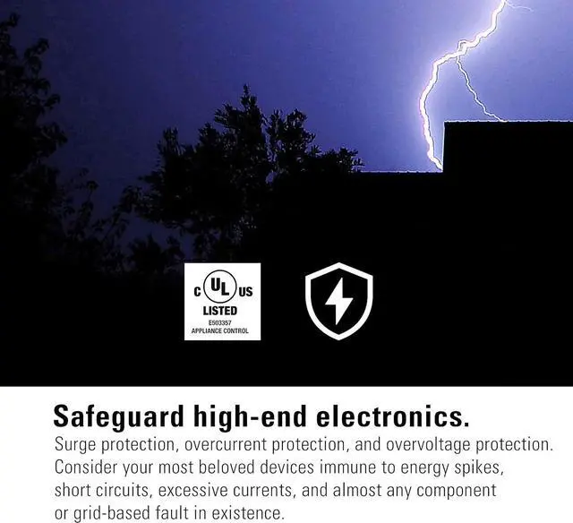 Alt view image 6 of 7 - Eve Energy Strip - Smart Triple Outlet & Power Meter for Apple Home, Built-in Schedules & Switches, Surge Protection, overcurrent Protection, overvoltage Protection, Energy metering