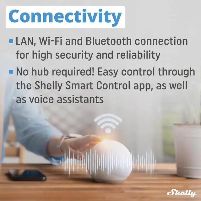 Alt view image 4 of 7 - Shelly Pro EM 50A | Wi-Fi & LAN Energy Meter with Contactor Control | DIN-Rail | Home Automation | Bluetooth Gateway | Compatible with Alexa & Google Home | No Hub Required | Power Monitoring