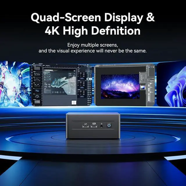 Alt view image 6 of 7 - NUC 12 Pro Wall Street Canyon NUC12WSHi5 Mini PC, 12TH GEN  Core i5-1240P, 12-Cores, 12MB  Smart Cache, Upto 4.4 GHz Turbo, 28W  Iris Xe Graphics, 16GB RAM, 512GB SSD, Win 11 Pro