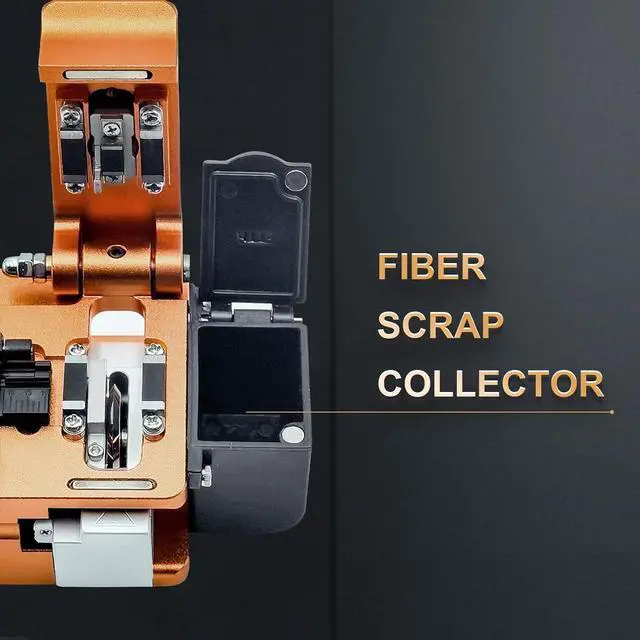 Alt view image 5 of 6 - Signal fire Optical Fiber Cleaver, Fiber Optic Knife, High Precision Optical Fiber Cleaver W/ 16 Cleaving Spots & 48000 Cleaves, FTTH Optic Fiber Cutter W/Scrap Collector