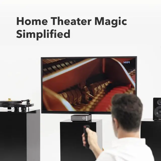 Alt view image 5 of 7 - Amp: Multiroom Streaming Amplifier | Compatible with AirPlay, Google Cast, Alexa | HDMI, Voice Control | Stream from Spotify, Amazon Music, Tidal & More | Silver