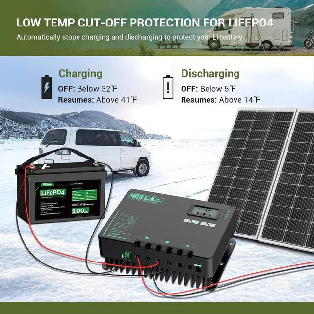 Alt view image 3 of 7 - 60 Amp MPPT Solar Charge Controller 12V/24V/36V/48V Negative Grounded Controller with Built-in Bluetooth and Lithium Battery Low Temperature Protection Function, Support Two Units in Parallel