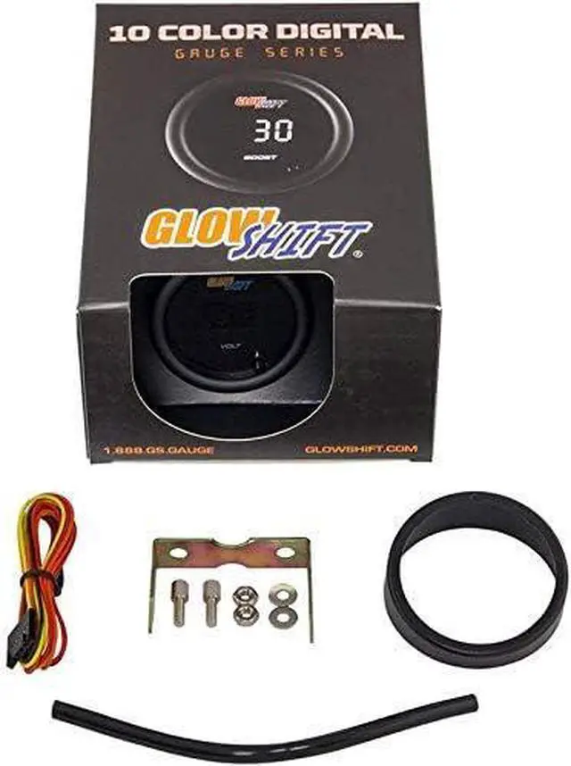 Alt view image 6 of 6 - 10 Color Digital Volt Voltmeter Gauge - Reads Battery Voltage 8-18 Volts - Multi-Color LED Display - Tinted Lens - 2-1/16" (52mm)