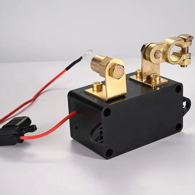 Alt view image 4 of 7 - DC 12V 240A Remote Car Battery Switch Disconnect with LED Digital Voltmeter Display,Smart Voltage Control Battery Kill Switch with Fuse