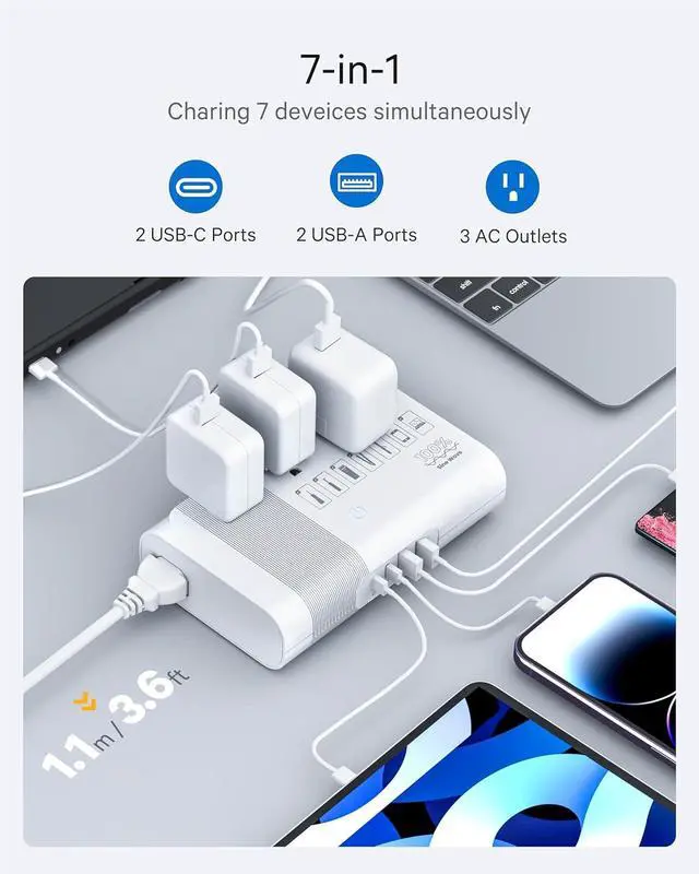 Alt view image 3 of 7 - 220v to 110v Voltage Converter for European Travel: Max 500W Pure Sine Wave Voltage Converter US to Europe - 220 to 110 International Power Adapter Plug Combo Step Down Transformer White