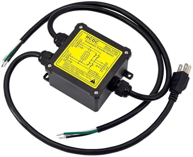 Alt view image 2 of 5 - AC120V 15Amp Automatic Transfer Switch, ATS Auto Transfer Switch, HD060