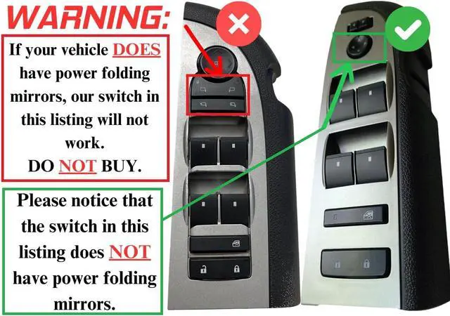 Alt view image 6 of 6 - Window Master Switch, Black Bezel, Mirror, & Lock Assembly for 2010-2013 Chevrolet Silverado & GMC Sierra (22968506, 20945129, Crew, Extended Cab Pickup, Chevy, Control, Power)