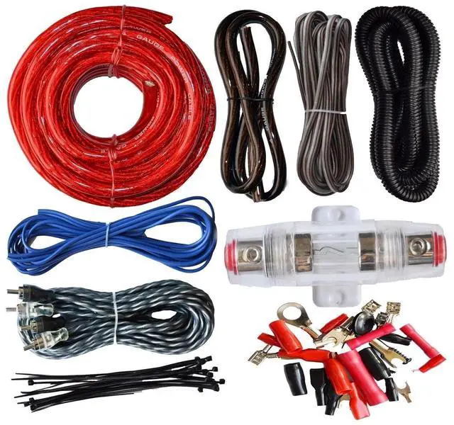 Alt view image 4 of 7 - 4 Gauge Amp Kit Amplifier Install Wiring & 2.5 Farad Digital Capacitor, 2300W Peak