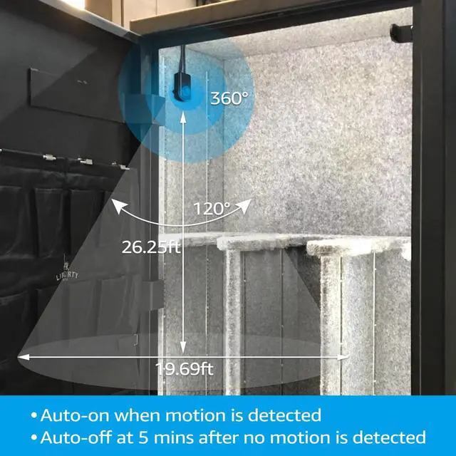 Alt view image 3 of 7 - LED Safe Lighting Kit, (6) 12 Inch Linkable Light Bars + Motion Sensor + UL Power Adapter, 900LM, Input 100-240V, for Under Cabinet Gun Safe Locker Closet Showcase, 5000K Daylight