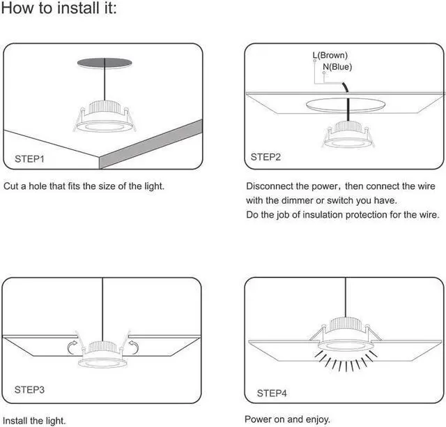 Alt view image 7 of 7 - 2.5 inch Dimmable LED Recessed Lighting, 5W Retrofit Downlight, 3000K Warm White, CRI 80 with LED Driver, as AC 110V Ceiling Light Fixture for Living Room, Kitchen, Bedroom, Hallway, 10 Pack