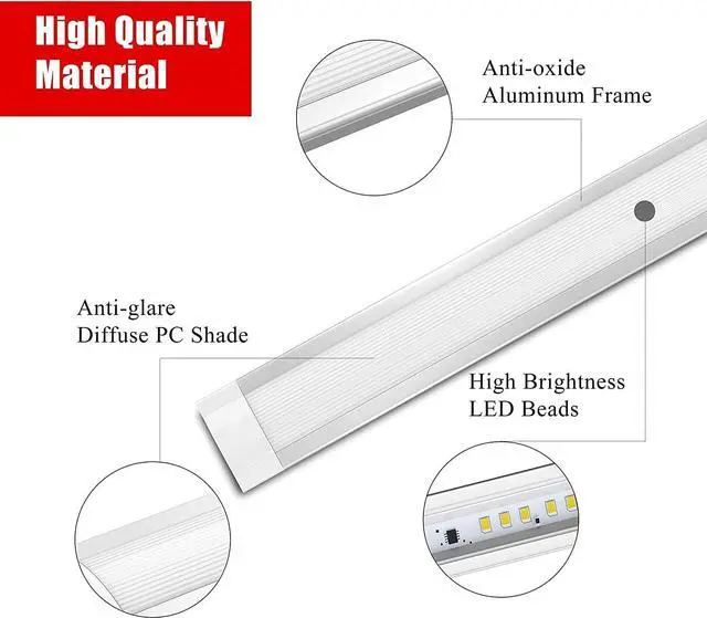 Alt view image 3 of 7 - LED Under Cabinet Lighting, 6pcs 12inch Led Light Bar Kit with Warm White 1260 Lumen, 14W, LED Kitchen Counter Light Plug in for Kitchen Cabinet, Counter, Closet, Shelves, Desk