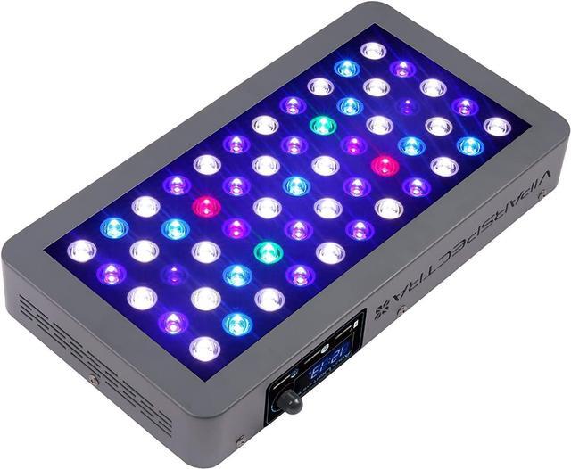 Alt view image 5 of 7 - 165W LED Aquarium Light Dimmable Full Spectrum LED Reef Lights for Coral Saltwater Fish Tank, Remote/Timer Control, Programmable Auto On/Off, Blue/White Dual Channel Brightness 0-100%