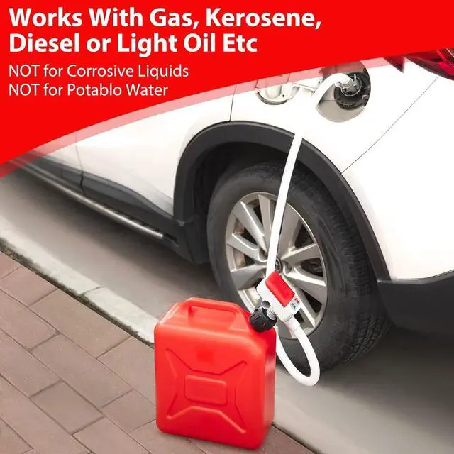 Alt view image 7 of 7 - Transfer Pump with Auto-Stop, 51'' Extra Long Hose, 3.2 Gallon per Min, Battery or USB Powered, 4 Can Adapters, Fast and Safe Portable Gas Can Pump for Oil, Diesel,Gasoline.