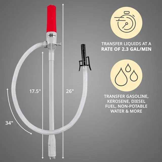 Alt view image 5 of 7 - Automatic Fuel Transfer Pump with Auto-Stop & Beep, 3X More Powerful D Battery Powered, Extra Long Hose, Portable Liquid Pump Transfers Gasoline, Water & More at 2.4 Gal/Minute