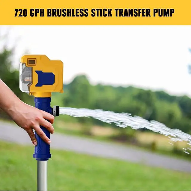 Alt view image 4 of 7 - Cordless Stick Water Transfer Pump Compatible with Dewalt 20V Battery, 720GPH Brushless Deep Well Submersible Pump, Portable Sump Pump Stick Utility Pump for Pool Garden Pond (Tool Only)