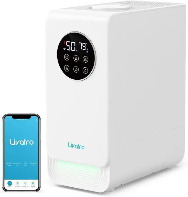 Main image of 6L Smart Humidifier for Large Room, Warm & Cool Mist with Top Fill Design, Alexa & App Control, Essential Oil Compatible, Ideal for Bedroom and Plants