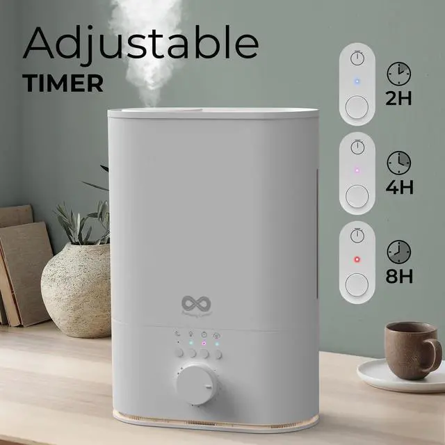 Alt view image 5 of 7 - Comfort Upgraded 6L Top Fill Humidifier Large Room & Bedroom, MAX Humidifier, Quiet Cool Mist, Easy to Clean & Fill, 60 Hour Run Time, Aromatherapy