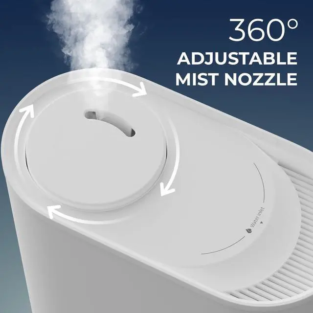 Alt view image 7 of 7 - Comfort Upgraded 6L Top Fill Humidifier Large Room & Bedroom, MAX Humidifier, Quiet Cool Mist, Easy to Clean & Fill, 60 Hour Run Time, Aromatherapy