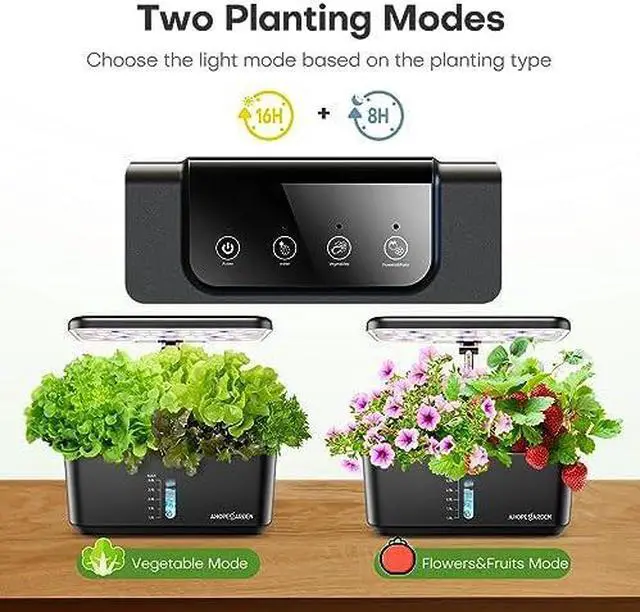 Alt view image 5 of 7 - Indoor Garden Hydroponics Growing System: 10 Pods Plant Germination Kit Aeroponic Herb Vegetable Growth Lamp Countertop with LED Grow Light - Hydrophonic Planter Grower Harvest Lettuce