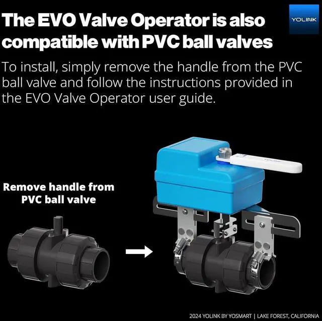 Alt view image 3 of 7 - DIY Automatic Water Leak Detection & Shut-Off Starter Kit, EVO Valve Operator, Wireless Valve Controller, (3) Leak Sensors, Hub