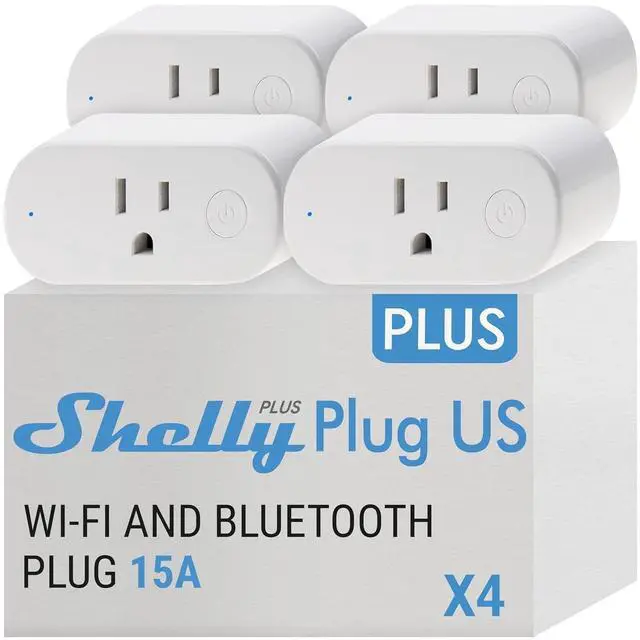 Main image of Plus Plug US | WiFi & Bluetooth Operated Smart with Power Measurement Home Automation iOS Android App Alexa and Google Compatible Monitor Appliances Remote Control (4 Pack) by DT