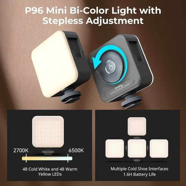 Alt view image 5 of 7 - All-in-One Phone Cage Video Rig Kit for iPhone, Phone Stabilizer Rig Kit w LED Light Microphone Dual Handles QR Tripod Power Bank Holder, for YouTube Video Recording