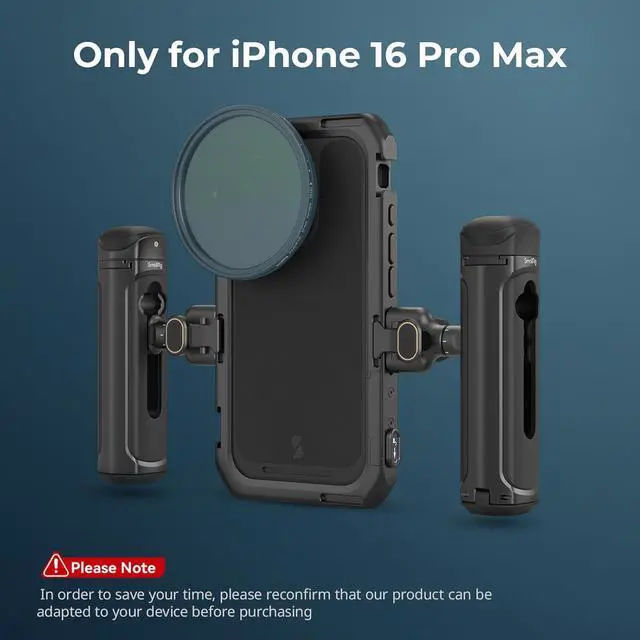 Alt view image 2 of 7 - Phone Video Cage Dual Handheld Kit for iPhone 16 Pro Max, Phone Rig with Wireless Quick Release Side Handle for Video Recording/YouTube/Live Streaming/Vlog - 5005