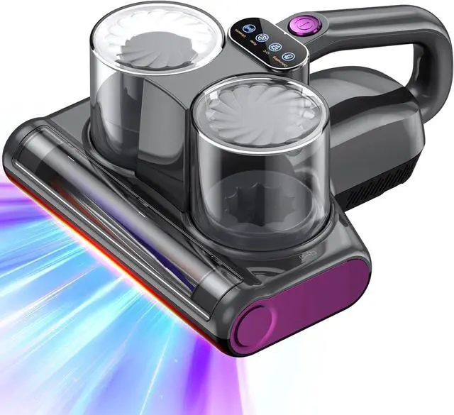 Main image of Mattress Vacuum Bed Cleaner with UV 16Kpa Suction HEPA Filter 253.7nm UV-C Light & 30000 Rpm/Min Brushroll Rotation Heating Ultrasonic Quintuple Tech, Widened Port, 500W, Corded by DT