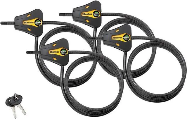Main image of - Keyed Alike Trail Camera Python Adjustable Cable Locks 8419KA-4