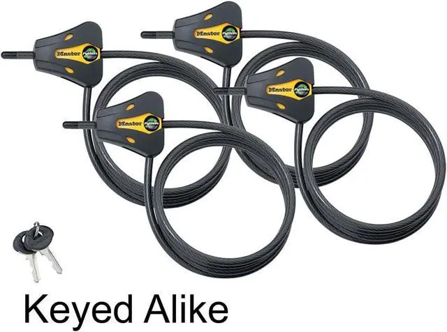 Alt view image 2 of 7 - - Keyed Alike Trail Camera Python Adjustable Cable Locks 8419KA-4