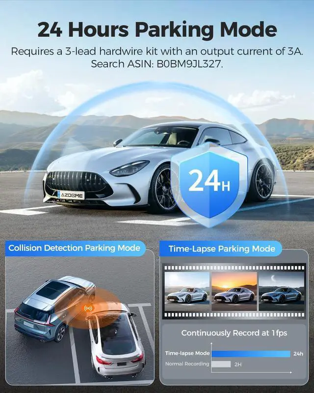 Alt view image 7 of 7 - PG17 12" 4K Mirror Dash Cam Front and Rear, Wi-Fi 6 Rear View Mirror Camera with 64GB Card, Voice Control Dash Camera for Car, Rearview Mirror Camera with GPS Night Vision Parking Assistance