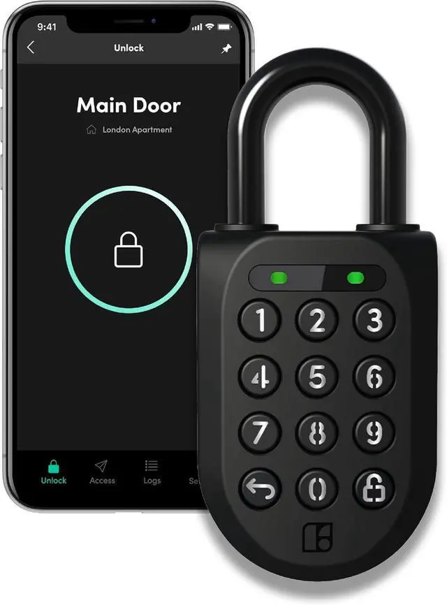 Main image of igloohome New Smart Padlock 2 (SP2), The Toughest Smart Padlock  Generate Access from Anywhere with The Mobile app (iOS/Android)  No WiFi Needed, Waterproof & Rechargeable