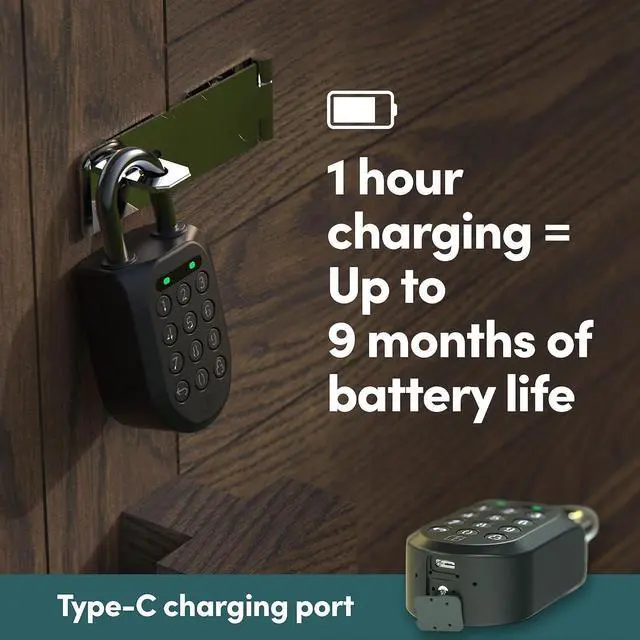 Alt view image 6 of 7 - igloohome New Smart Padlock 2 (SP2), The Toughest Smart Padlock  Generate Access from Anywhere with The Mobile app (iOS/Android)  No WiFi Needed, Waterproof & Rechargeable