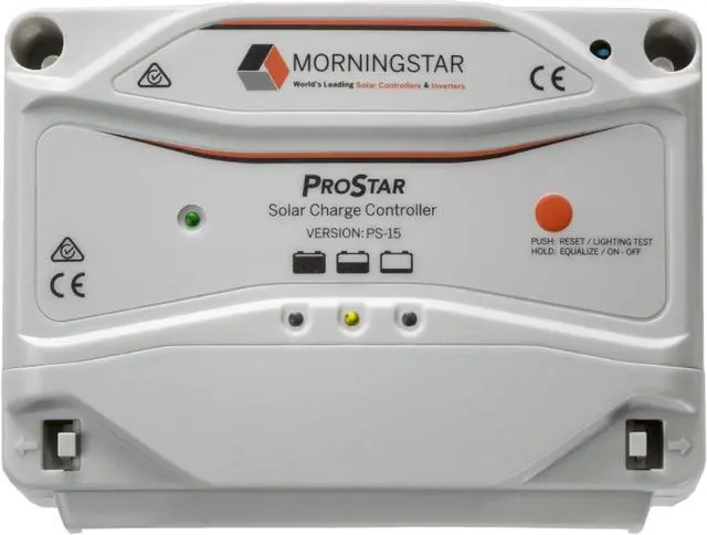 Main image of Prostar 15A PWM Solar Charge Controller (PS-15) - ligent Solar Panel Regulator, Supports 12V/24V LA/Lithium Batteries, LVD/Lighting Control, HazLoc Rated, Low Noise - Designed in USA