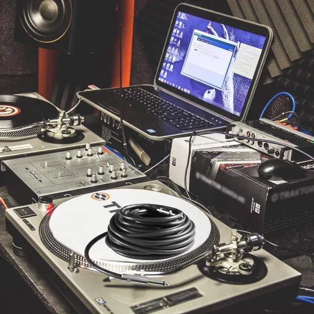 Alt view image 7 of 7 - 2Pack 50 ft 1/4" to 1/4" Speaker Cables, True 12AWG Patch Cords, 1/4 Male Inch DJ/PA Audio Speaker Cable 12 Gauge Wire.