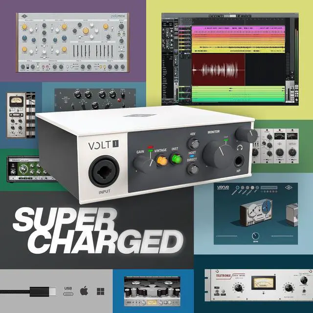 Alt view image 5 of 7 - Universal Audio Volt 1 USB Recording Studio Audio Interface