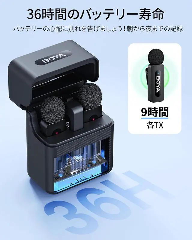 Alt view image 3 of 7 - V30 Wireless Lavalier Microphone for iPhone/Android/PC/Laptop with USB-C Port, 36H Battery Life with Charging Case, Noise Canceling Clip on Lapel Microphone Wireless Mini Mic for Video Recording