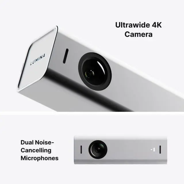 Alt view image 2 of 6 - 4K Webcam: Studio-Quality Webcam Powered by AI. Look Great on Every Video Call. Compatible with Mac and PC (Atomic Grey)