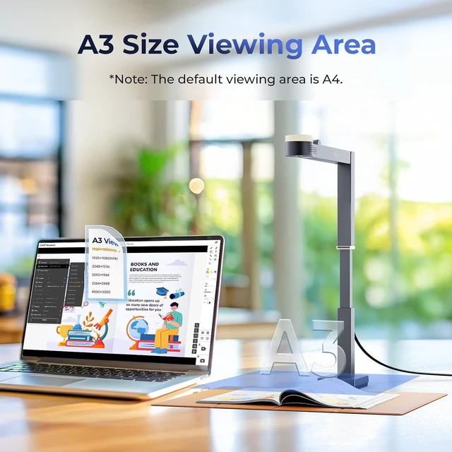 Alt view image 4 of 7 - Fancy S Pro 12MP USB Document Camera for Teachers (Black)