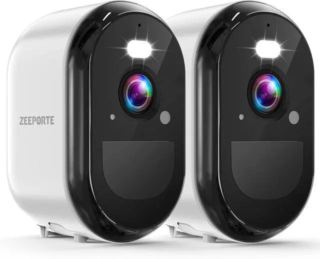Main image of 2K Security Cameras Wireless Outdoor, WiFi Battery Powered Indoor Camera for Home Security with AI Motion Detection, Spotlight, 2-Way Talk, Siren, IP65, Cloud/SD Storage - 2 Cameras