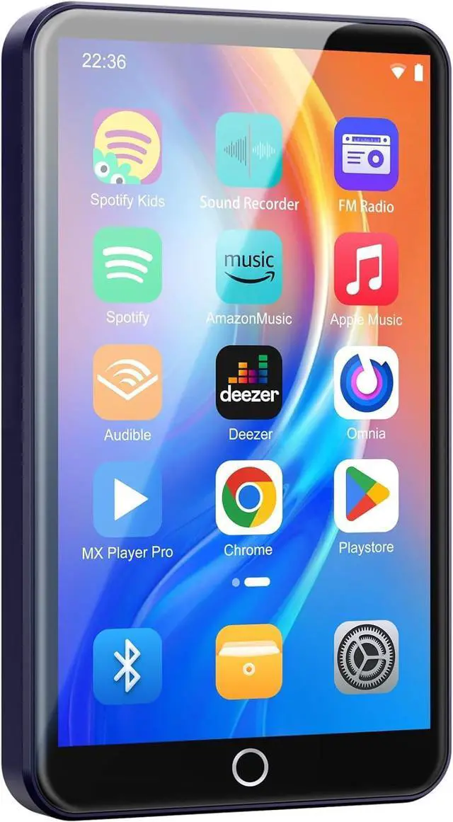 Main image of 80GB MP3 Player with Bluetooth and WiFi, Android MP3 & MP4 Players with 4" Touchscreen and Speaker, 2000mAh Spotify Music Player with Spotify Kids, Audible,  Music, Play Store (Purple)