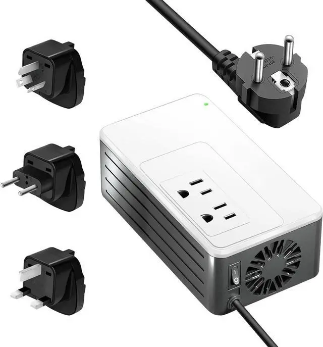 Main image of 1200W Universal Travel Adapter Converter Step-Down 220V to 110V, 2 lbs Light Weight, Stable Pure Sine Wave, for Hair dryers, straighteners, Curling Irons, Coffee Makers (White)